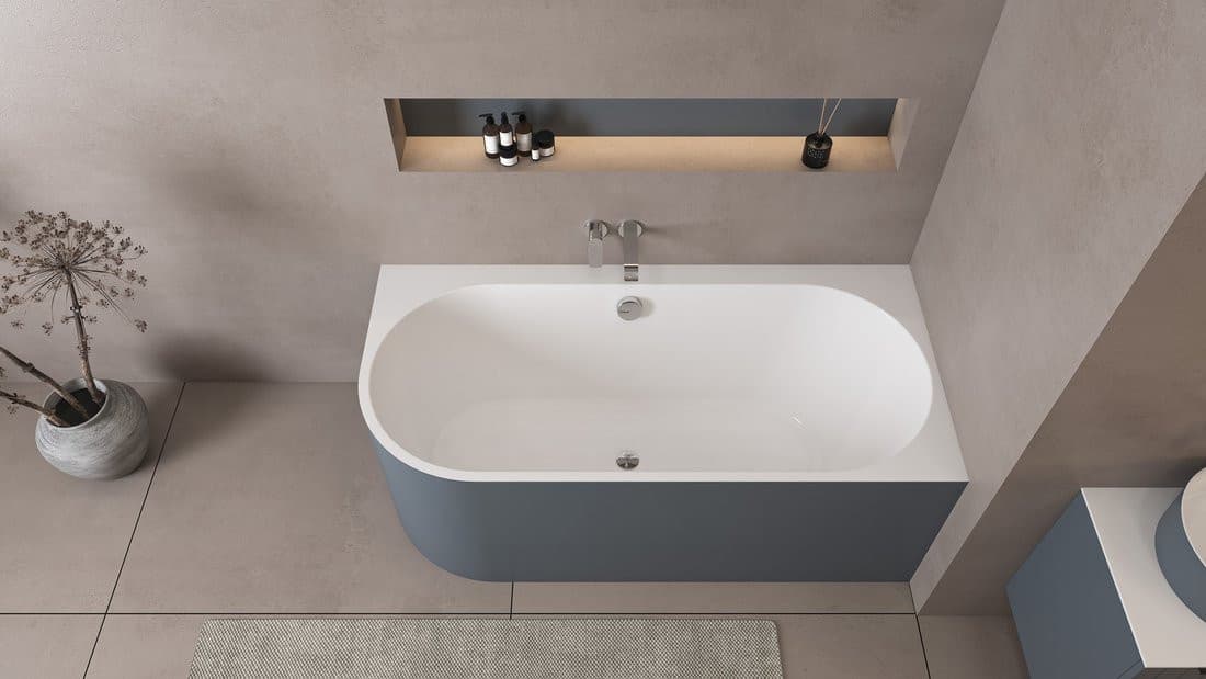 ASTRA R MONOLITH wanna wolnostojąca przyścienna 160x75x60cm, biały/siena