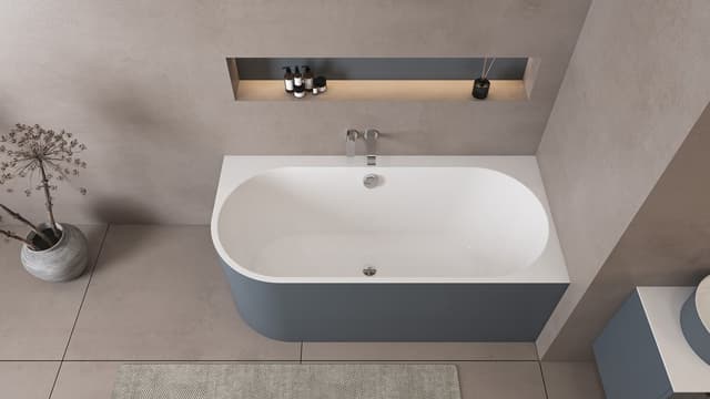 ASTRA R MONOLITH wanna wolnostojąca przyścienna 160x75x60cm, biały/siena