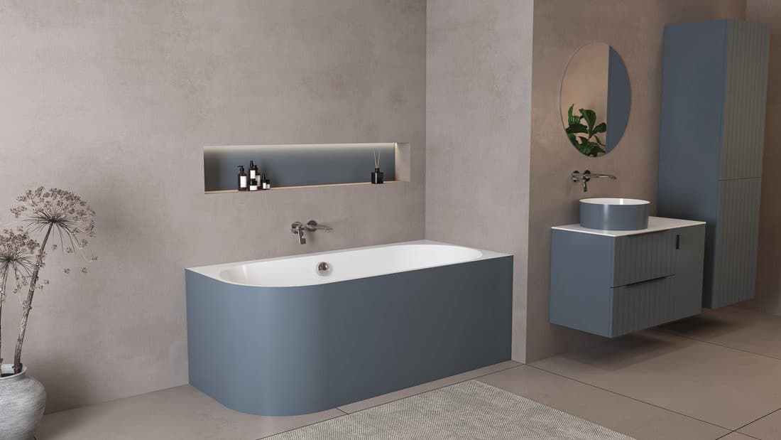 ASTRA R MONOLITH wanna wolnostojąca przyścienna 160x75x60cm, biały/siena