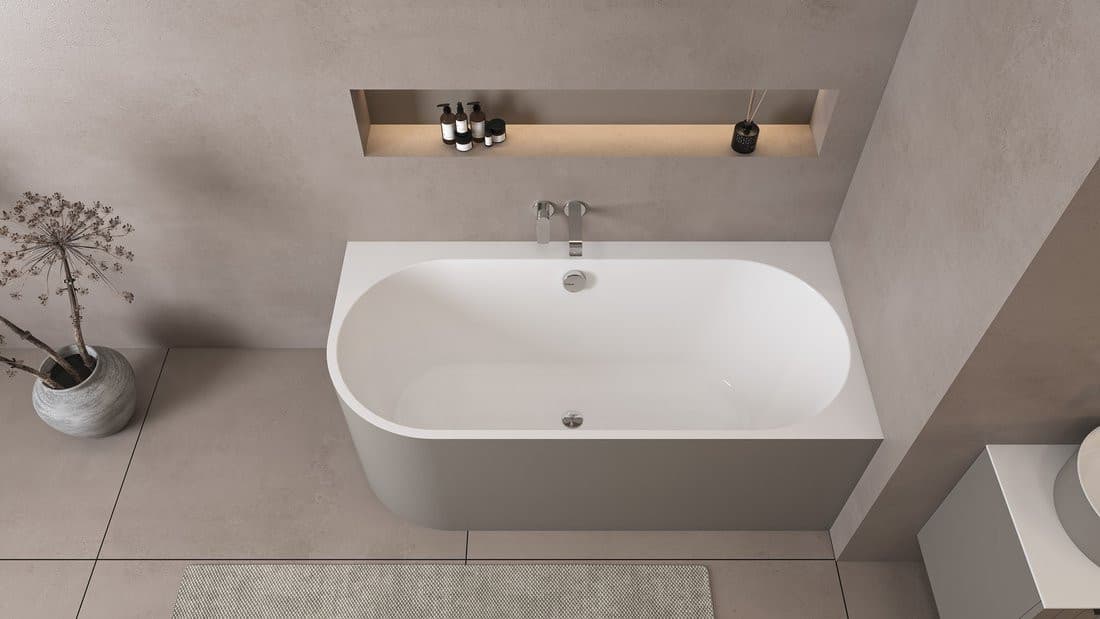 ASTRA R MONOLITH wanna wolnostojąca przyścienna 160x75x60cm, biały/agila