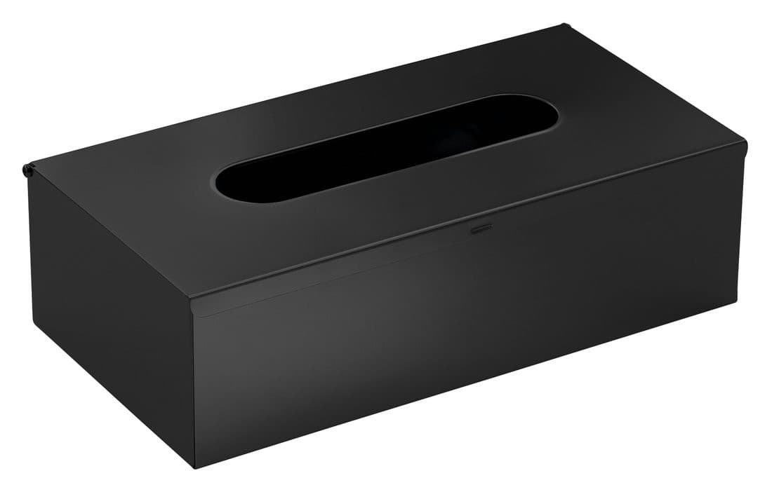 Pojemnik na chusteczki higieniczne ścienny, 250x75x130 mm, czarny mat