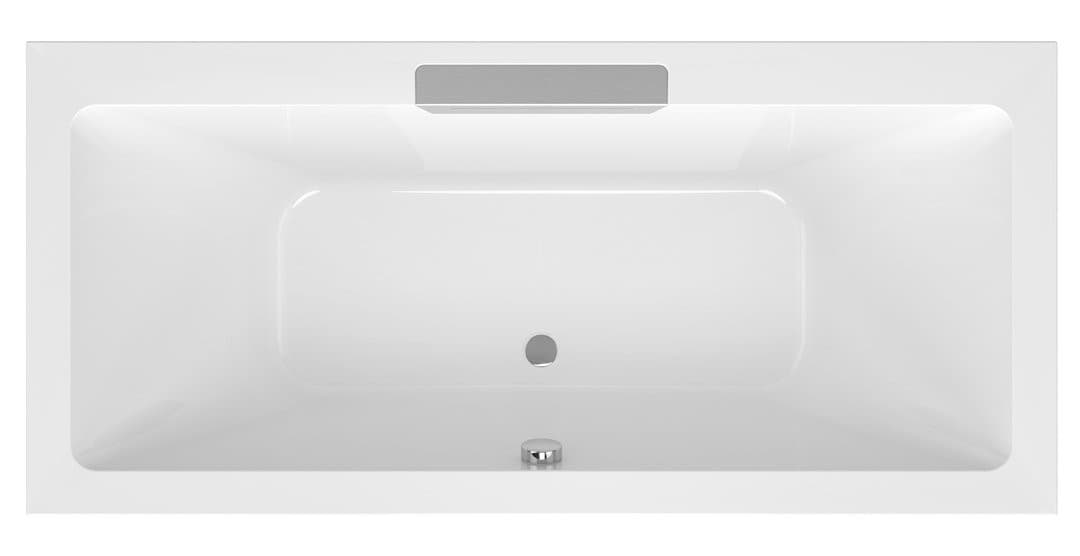 CASCATA wanna prostokątna 185x85x45cm, kaskada ze stali nierdzewnej