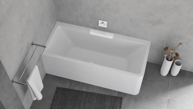 CASCATA L MONOLITH wanna prostokątna 180x80x60cm, kaskada biała