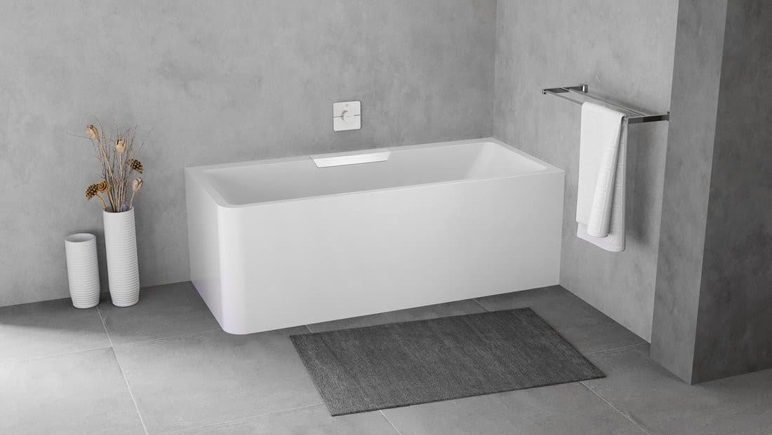 CASCATA R MONOLITH wanna prostokątna 180x80x60cm, kaskada biała