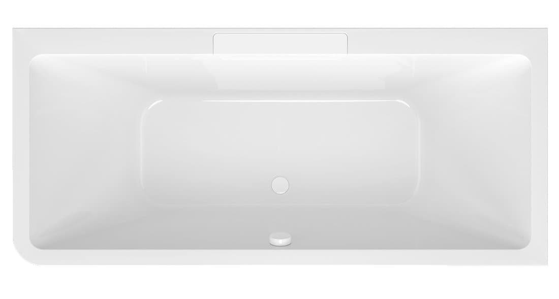 CASCATA R MONOLITH wanna prostokątna 180x80x60cm, kaskada biała