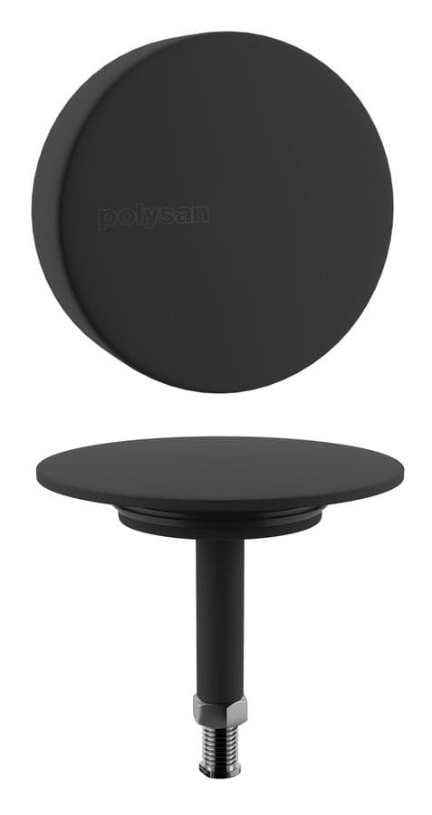 Elementy zewnętrzne wannowego zestawu odpływowego, czarny mat