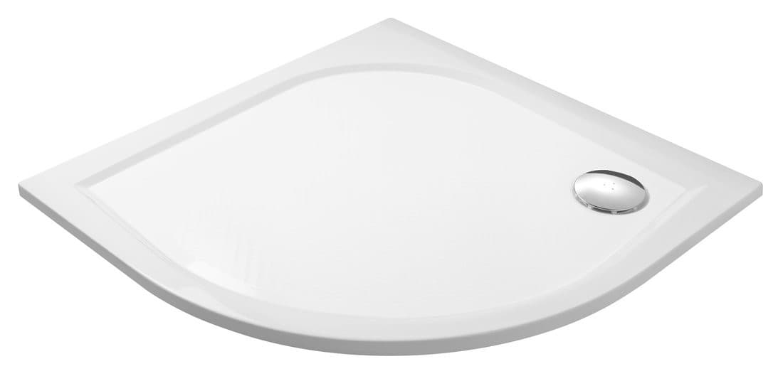 ERIKA brodzik prysznicowy kompozytowy, półokrągły 90x90cm, R550, biały