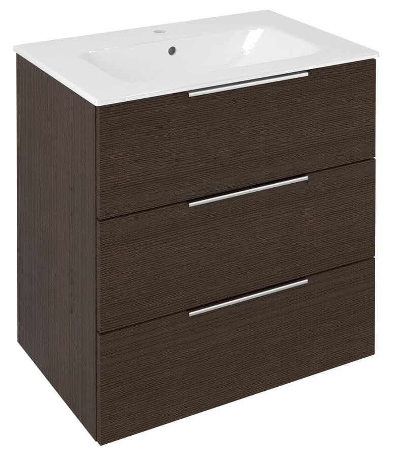 CIRASA szafka pod umywalkę 69,8x75x46cm, 3 szuflada , sosna rustykalna