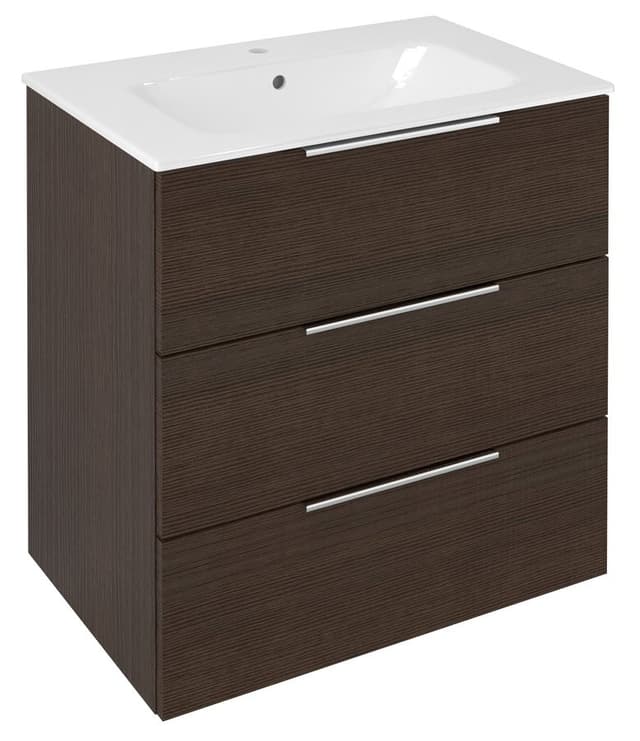 CIRASA szafka pod umywalkę 69,8x75x46cm, 3 szuflada , sosna rustykalna