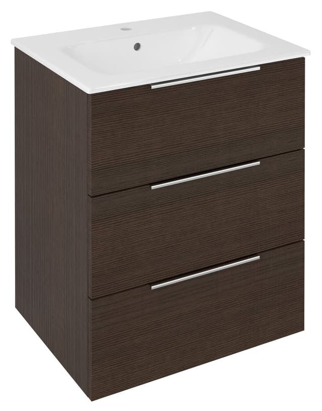 CIRASA szafka pod umywalkę 59,2x75x46cm, 3 szuflada , sosna rustykalna