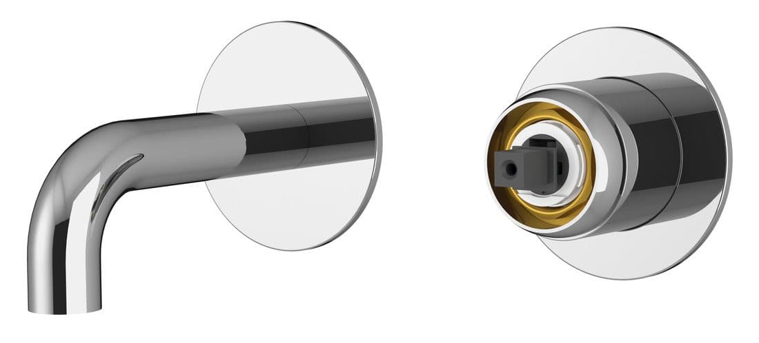 ULTRAMIX korpus baterii podtynkowej umywalkowej 2-elementowej, główka wylewki 10cm, chrom