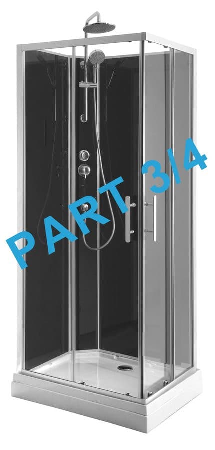 GRANVIK boks prysznicowy 700x900x2180mm, element 3/4 szkło tylne, ciemne