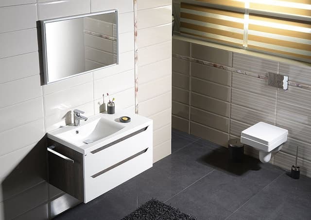 WAVE szafka umywalkowa 89,7x45x47,8cm, lewa, biała/dąb collingwood