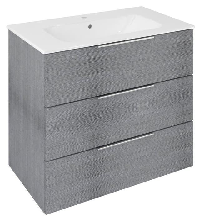 CIRASA szafka pod umywalkę 79,8x75x46cm, 3 szuflada , dąb srebrny