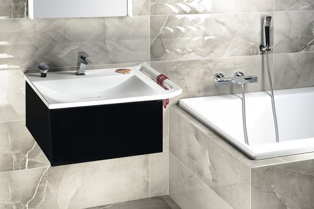 ZEUS szafka umywalkowa z syfonem i umywalką 60x26x45 cm, czarny mat