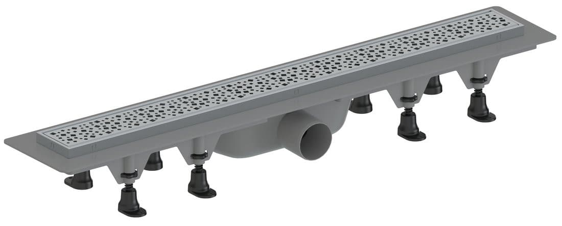 MALVI odpływ liniowy z rusztem ze stali nierdzewnej, L-910, DN50