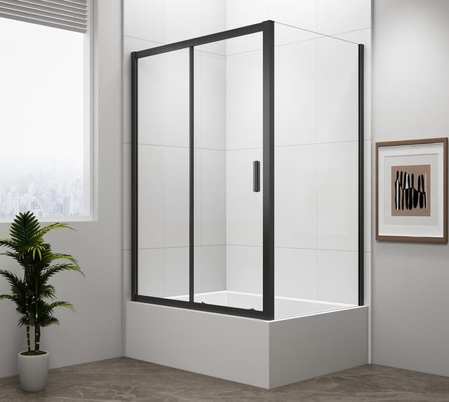 DEEP BLACK kabina prysznicowa 1200x750mm wariant L/P,szkło czyste