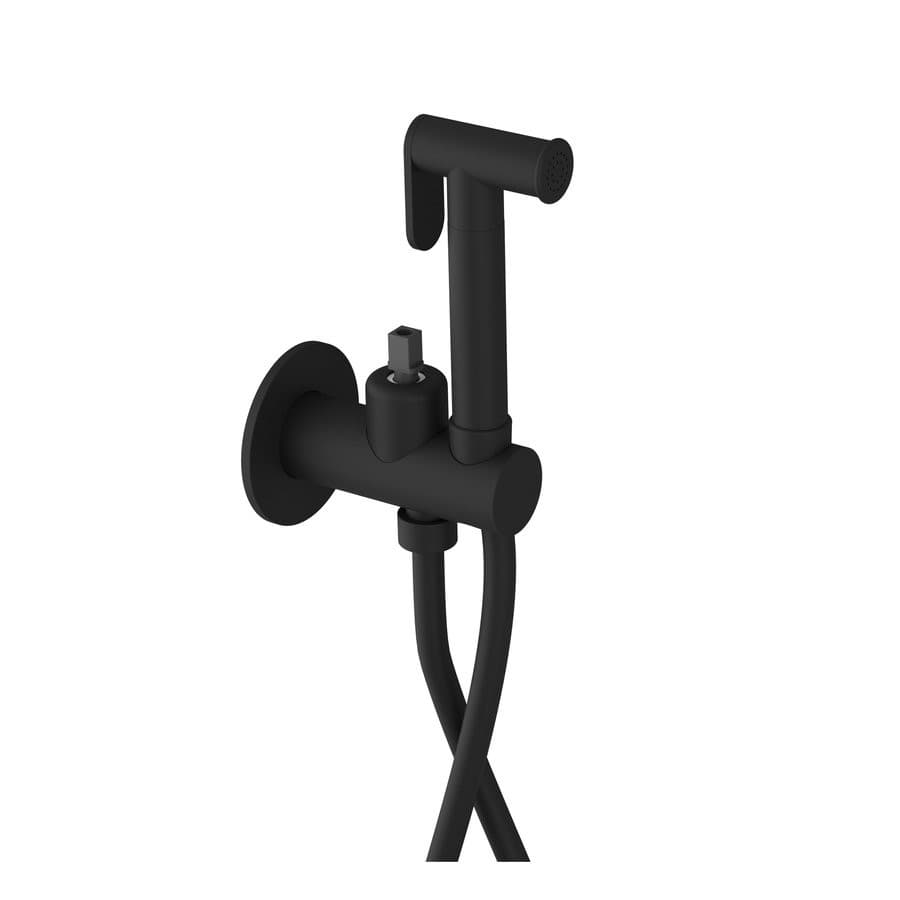 ULTRAMIX korpus podtynkowej baterii bidetowej z prysznicem Stop, okrągły, czarny mat