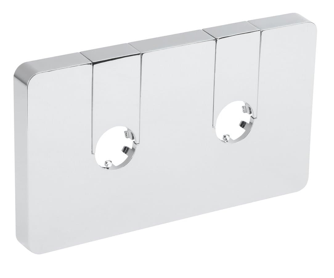 Q-START rozeta maskująca zespolona do zaworów o rozstawie, chrom