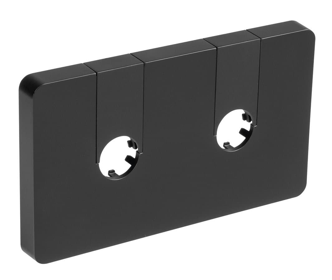 Q-START rozeta maskująca zespolona do zaworów o rozstawie, czarny mat