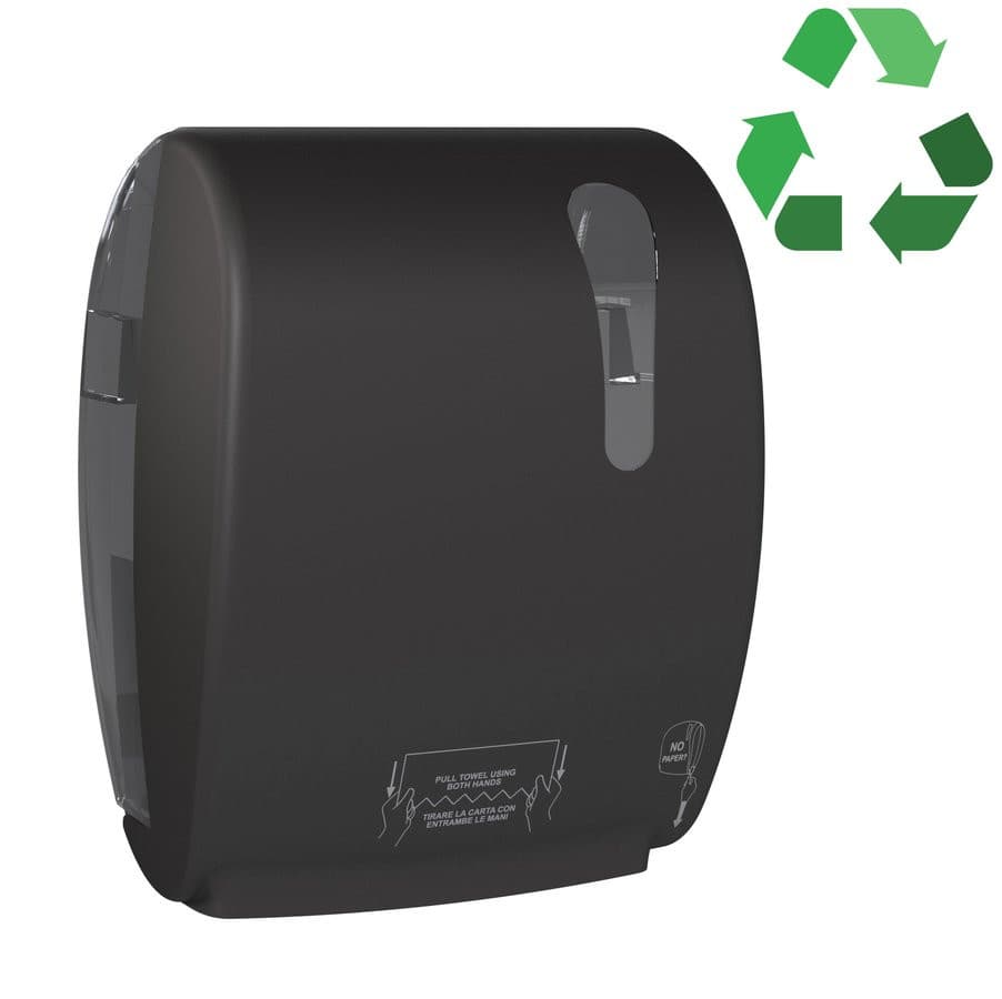 ECOLORED dozownik na ręczniki papierowe w roli, Autocut, 32x40,5x22,4cm, ABS, czarny mat