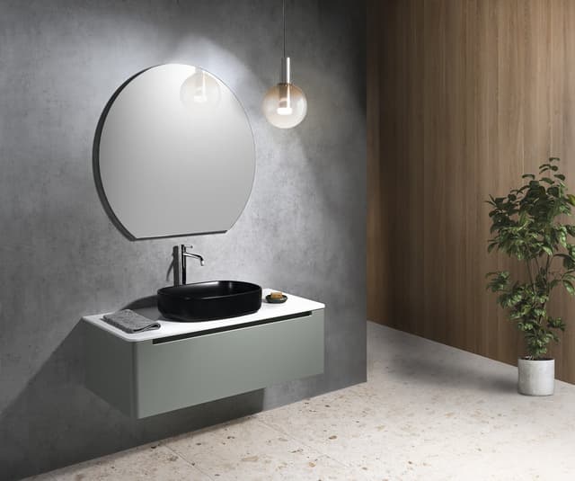 DARA CUT lustro podświetlane LED 20W, ø 100x90cm, folia grzewcza