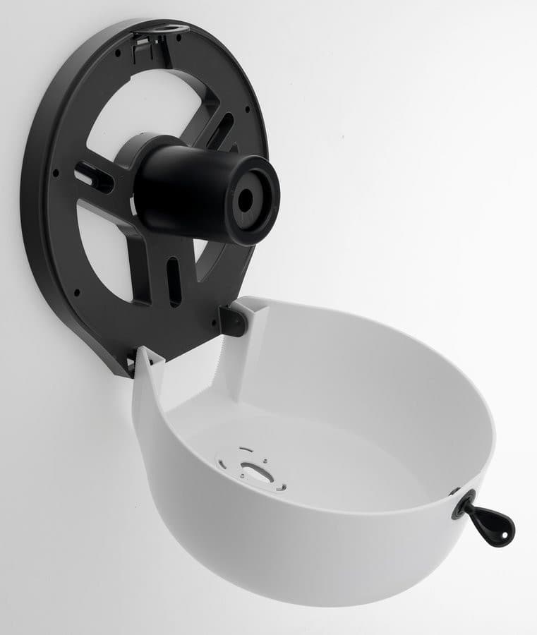 EMIKO Zasobnik papieru toaletowego na rolę o średnicy 26 cm, 270x280x120mm, ABS, biały