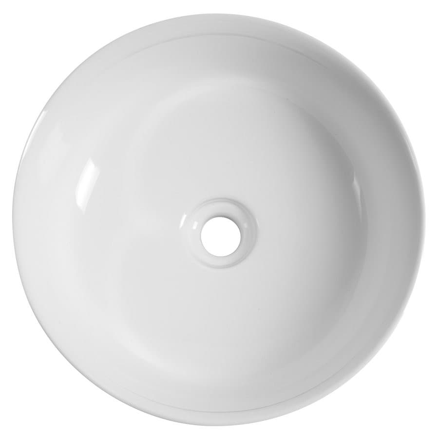 ALETTE ceramiczna umywalka nablatowa, wysoka, średnica 41cm, biały