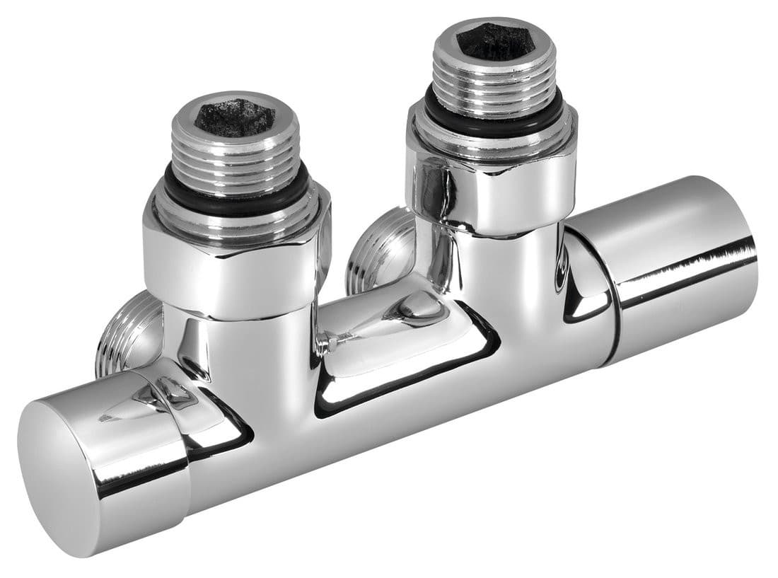 R-START zestaw przyłączeniowy zaworów do centralnego przyłączenia, chrom