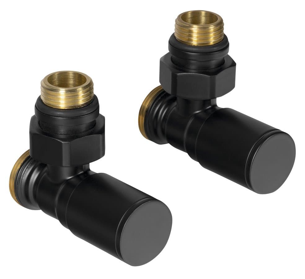 C-START zestaw przyłączeniowy zaworów ręcznych narożnych, czarny mat