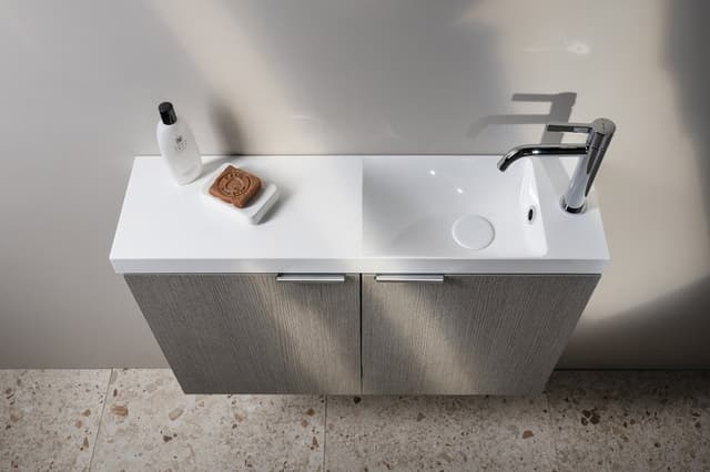 LATUS X szafka podumywalkowa z umywalką 80x54,5x22cm, dąb Mocca