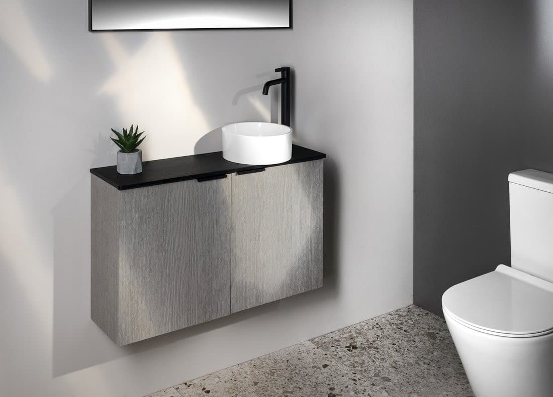 LATUS X szafka podumywalkowa z umywalką 80x54,5x22cm, dąb Mocca