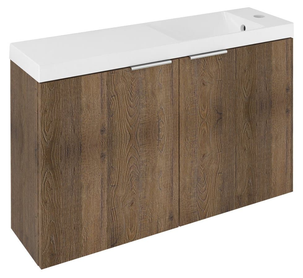 LATUS X szafka podumywalkowa z umywalką 80x54,5x22cm, dąb Sherwood