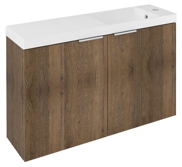 LATUS X szafka podumywalkowa z umywalką 80x54,5x22cm, dąb Sherwood