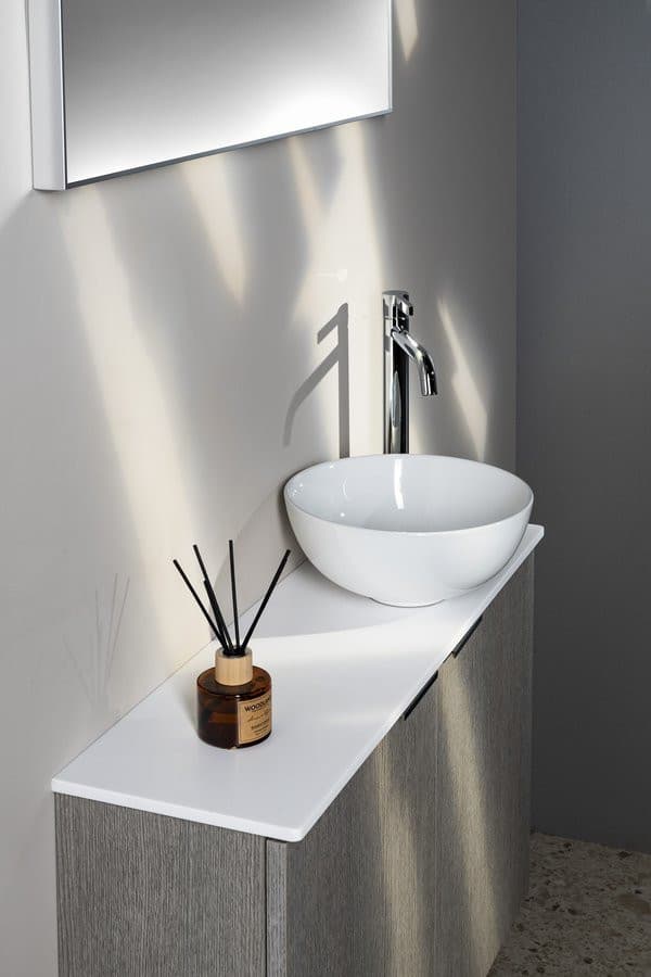 LATUS X szafka podumywalkowa z umywalką 80x54,5x22cm, dąb Sherwood