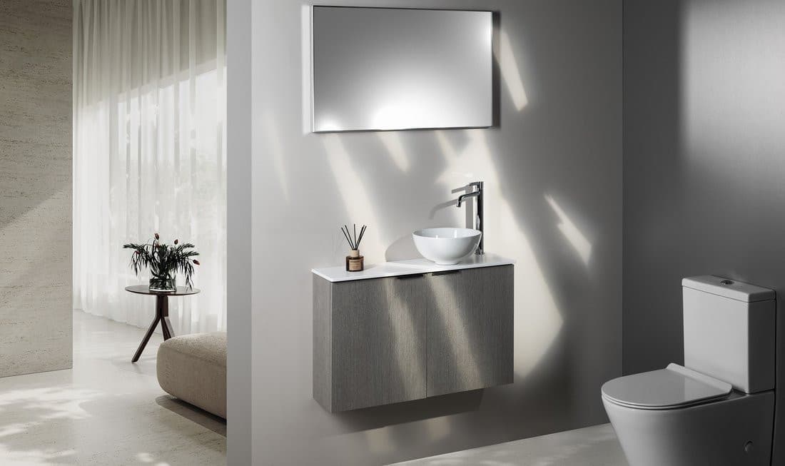 LATUS X szafka podumywalkowa z umywalką 80x54,5x22cm, dąb Sherwood