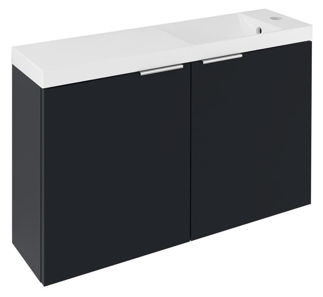 LATUS X szafka podumywalkowa z umywalką 80x54,5x22cm, antracyt mat