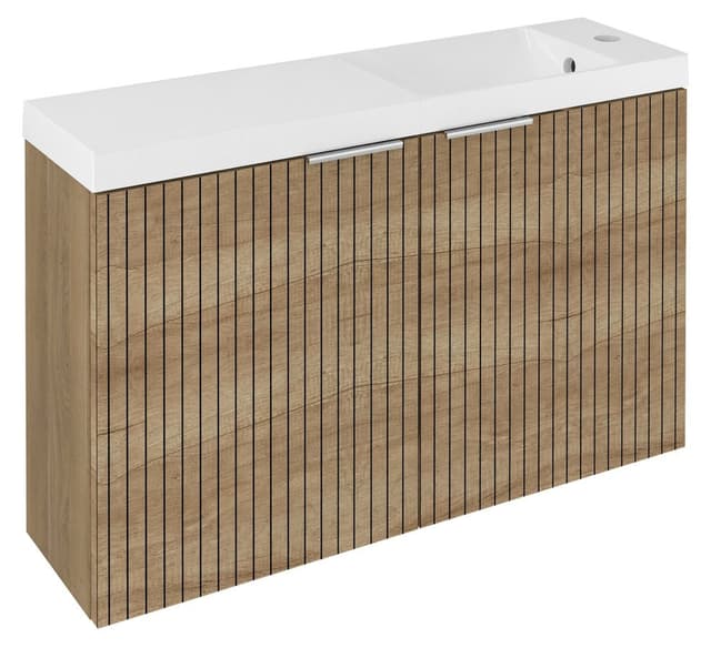 LATUS X szafka podumywalkowa z umywalką 80x54,5x22cm, dąb Alabama strip