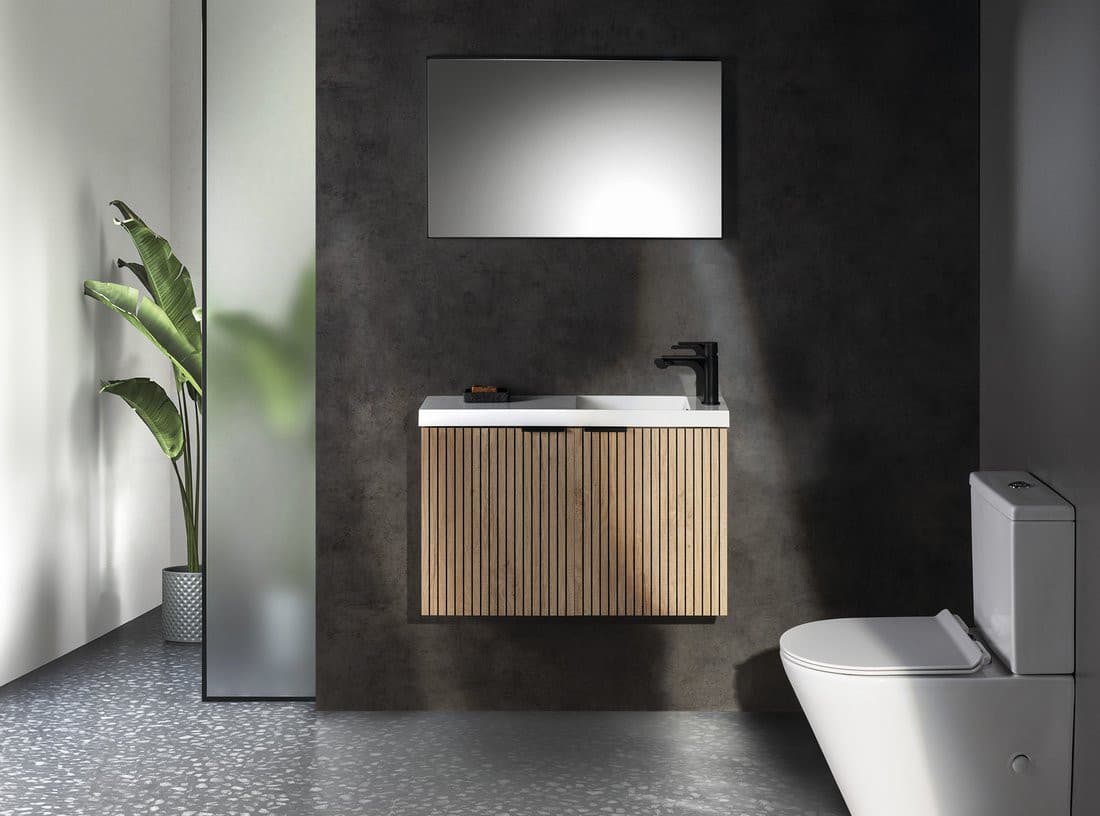 LATUS X szafka podumywalkowa z umywalką 80x54,5x22cm, dąb Alabama strip