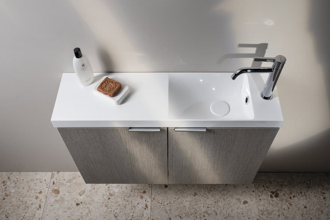 LATUS X szafka podumywalkowa z umywalką 80x54,5x22cm, dąb cuneo