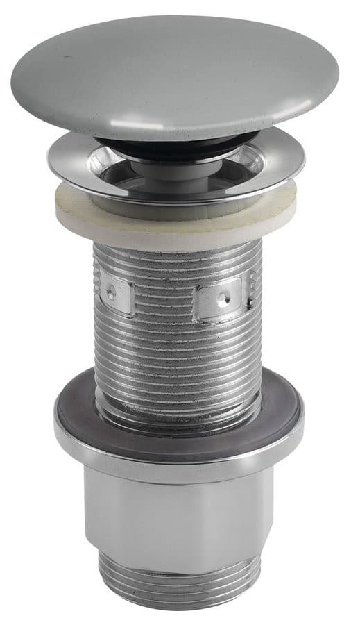 Korek umywalkowy 5/4'', klik-klak, betonowy grzybek, 10-80mm, szary półpołysk