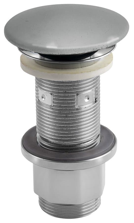 Korek umywalkowy 5/4'', klik-klak, betonowy grzybek, 10-80mm, szary półpołysk