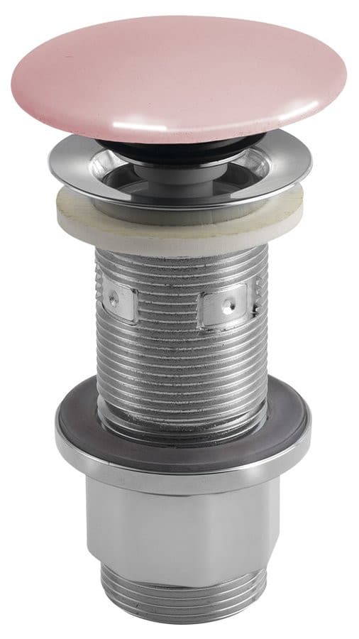 Korek umywalkowy 5/4'', klik-klak, betonowy grzybek, 10-80mm, różowy półpołysk