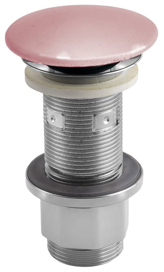 Korek umywalkowy 5/4'', klik-klak, betonowy grzybek, 10-80mm, różowy półpołysk