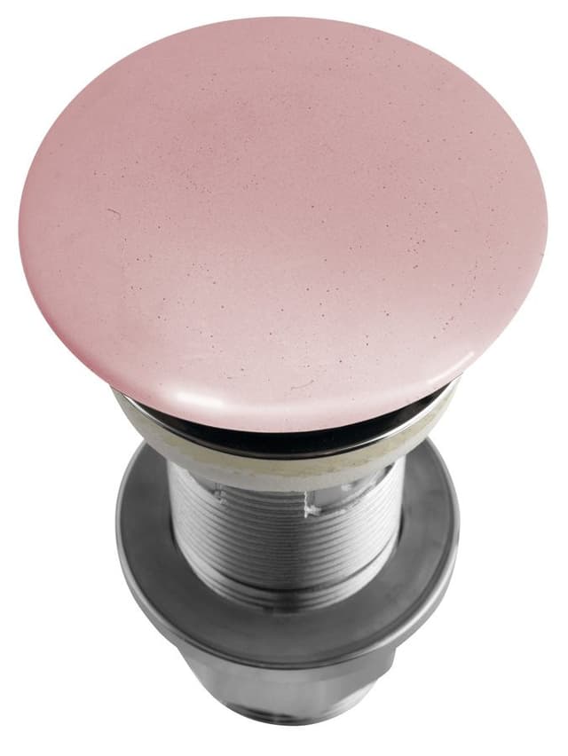 Korek umywalkowy 5/4'', klik-klak, betonowy grzybek, 10-80mm, różowy półpołysk