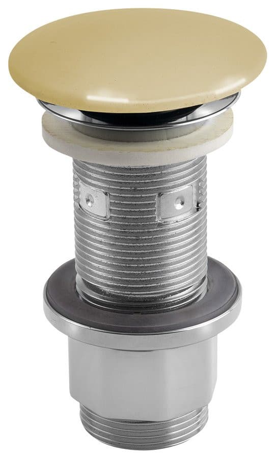 Korek umywalkowy 5/4'', klik-klak, betonowy grzybek, 10-80mm, żółty półpołysk