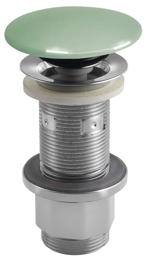 Korek umywalkowy 5/4'', klik-klak, betonowy grzybek, 10-80mm, zielony półpołysk