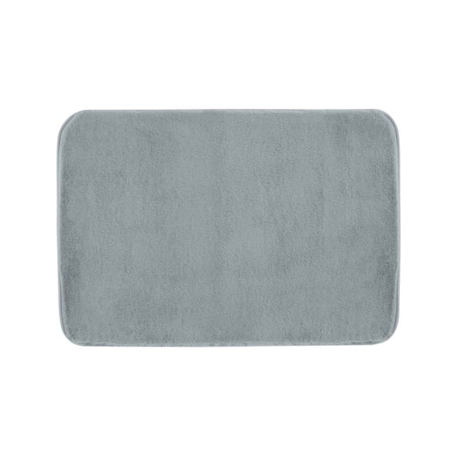 FUZZY dywanik łazienkowy, 60x100cm, 100% polyester, antypoślizgowa, szary