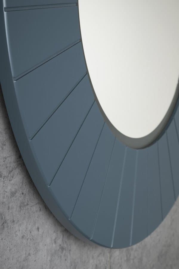 LUMIRO STRIP okrągłe lustro z oświetleniem LED w ramie średnica 75cm, siena