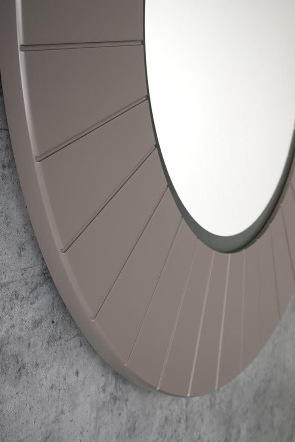 LUMIRO STRIP okrągłe lustro z oświetleniem LED w ramie średnica 75cm, agila